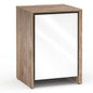 Salamander Chameleon Collection Barcelona 317 Single Audio Cabinet (Natural Walnut with Gloss White Doors)