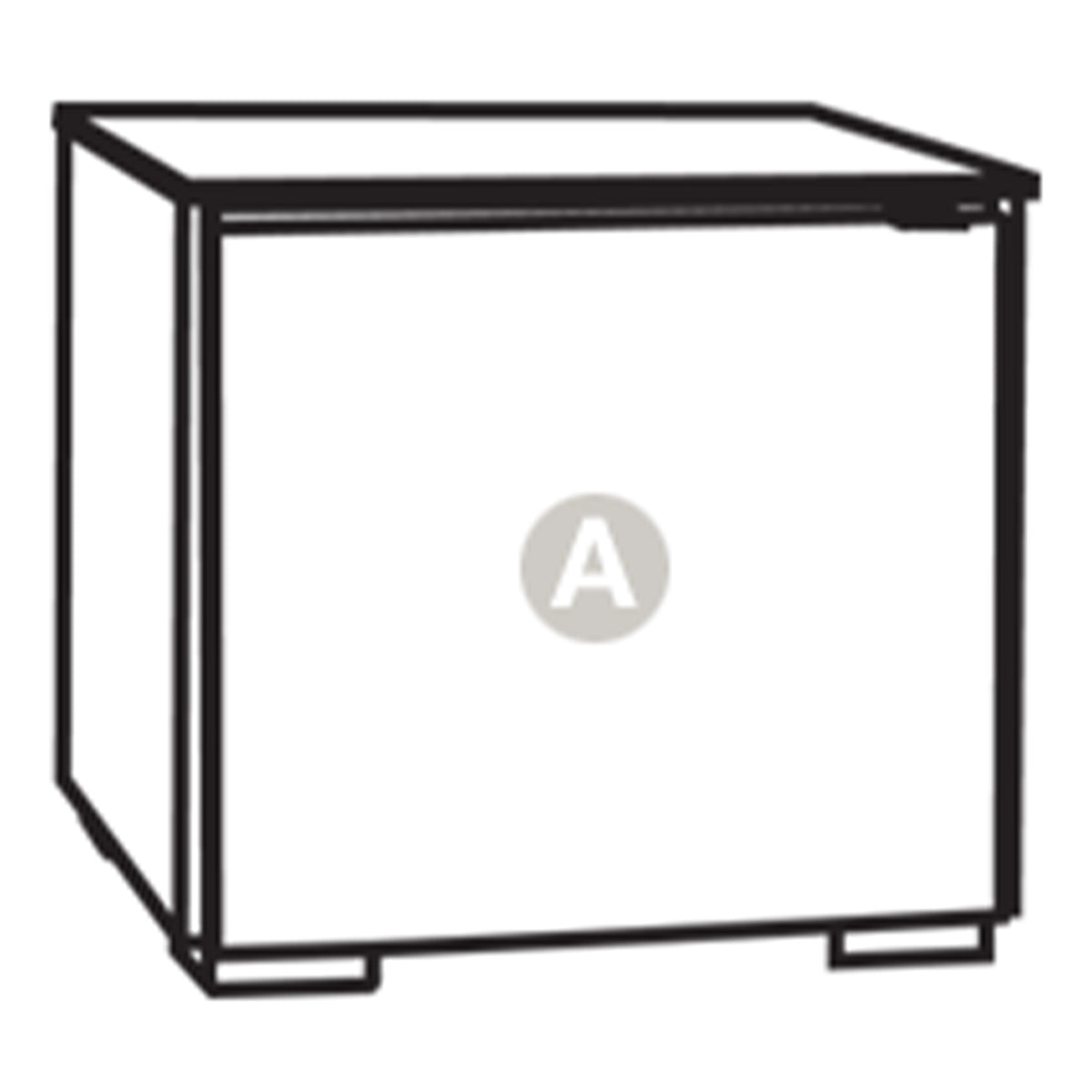Salamander Chameleon Collection Chicago 217 SE Subwoofer Enclosure AV Cabinet (Textured Black Oak with Black Glass Top)