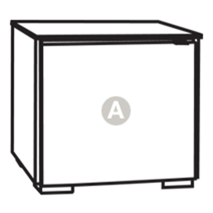 Salamander Chameleon Collection Chicago 217 SE Subwoofer Enclosure AV Cabinet (Textured Black Oak with Black Glass Top)