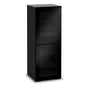 Salamander Chameleon Collection Oslo 617 Single AV Cabinet (Black Oak with Smoked Glass Doors & Black Glass Top)