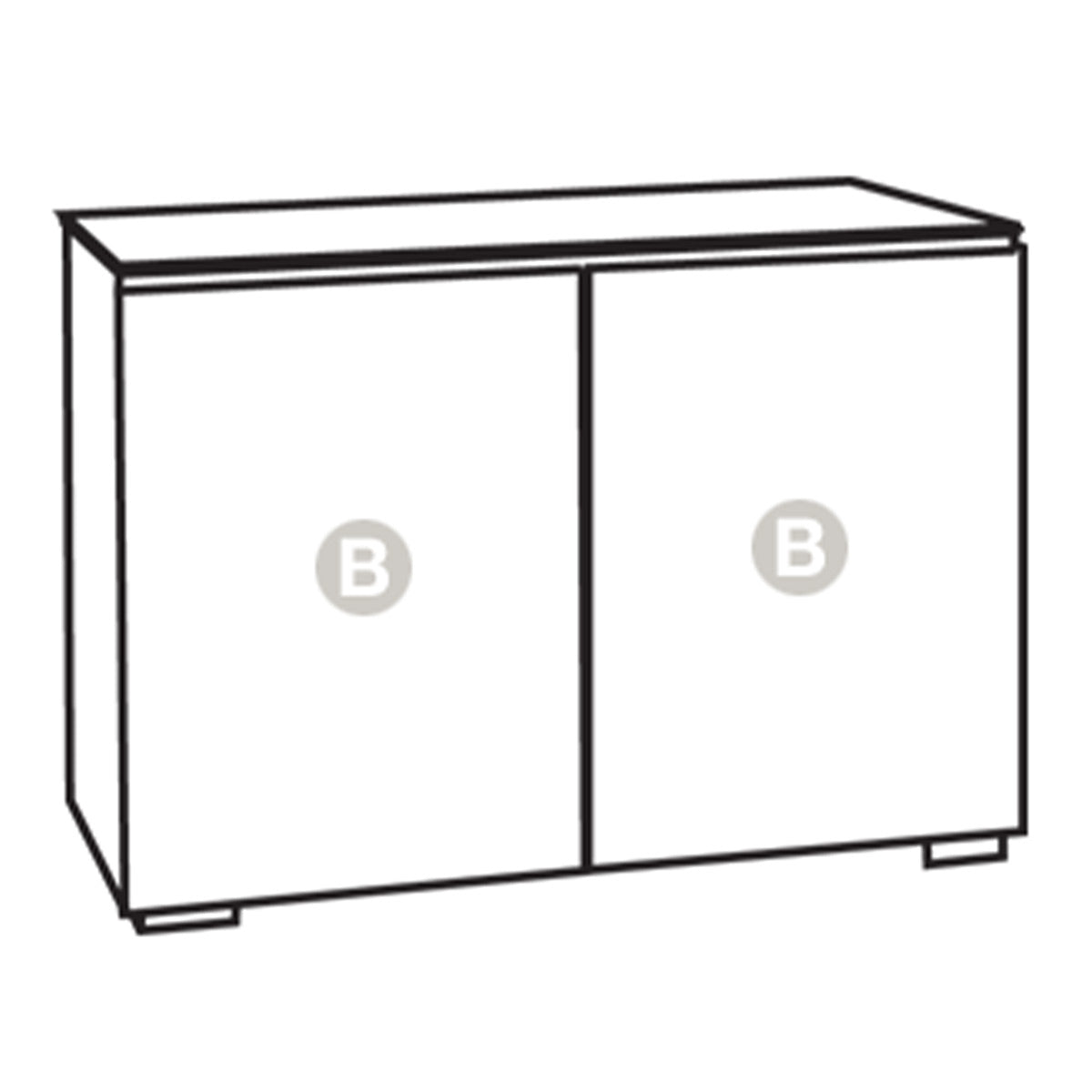 Salamander Chameleon Collection Denver 323 Twin AV Cabinet (Deep Textured Medium Walnut with Black Glass Top)