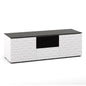 Salamander Chameleon Collection Milan 236 Triple Speaker Integrated Cabinet (Geometric White with Black Glass Top)
