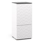 Salamander Chameleon Collection Milan 517 Single AV Cabinet (Geometric White with Black Glass Top)