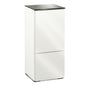 Salamander Chameleon Collection Miami 517 Single AV Cabinet (High Gloss White with Black Glass Top)