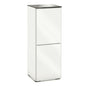 Salamander Chameleon Collection Miami 617 RM Single Pro Audio Rack (High Gloss White with Black Glass Top)