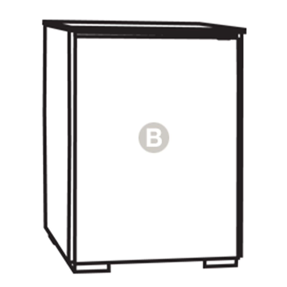 Salamander Chameleon Collection Zurich 317 RM Single Pro Audio Rack (Horizontal Wood Pattern with Black Glass Top)