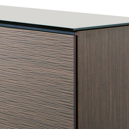 Salamander Chameleon Collection Berlin 217 SE Subwoofer Enclosure AV Cabinet (Textured Wenge with Black Glass Top)