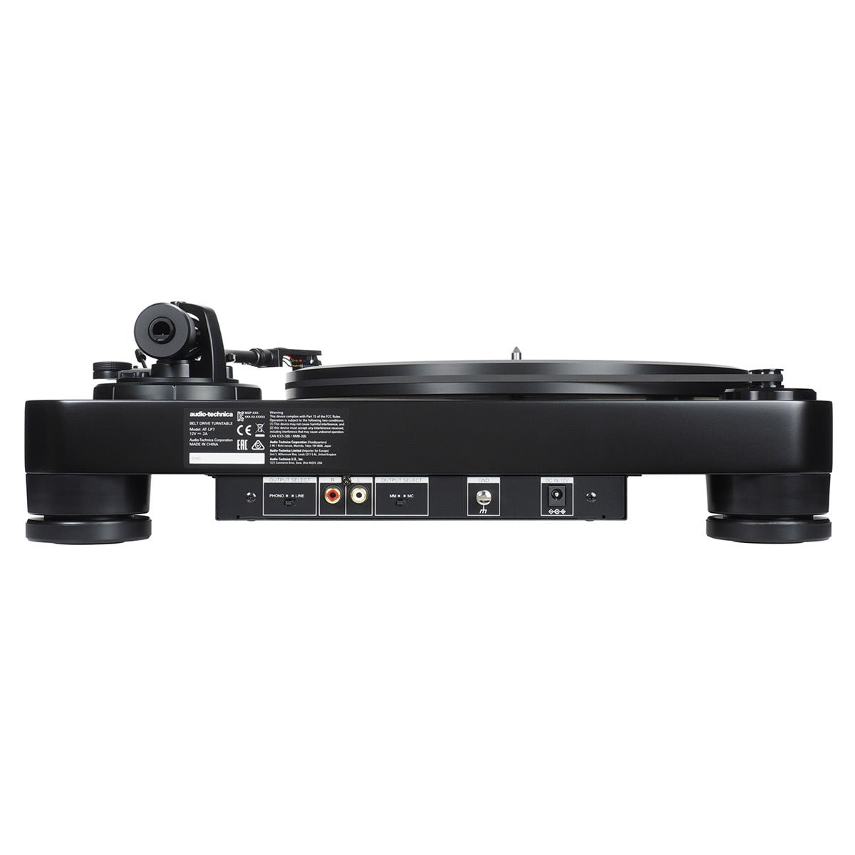 Audio-Technica AT-LP7 Fully Manual Belt-Drive Turntable (Black)